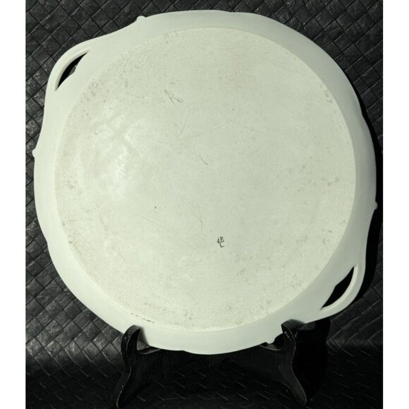 Jean Pouyat Limoges Cake Plate Thorny Roses 10 1/2” Antique c1891-1932 Cutouts - Picture 9 of 14